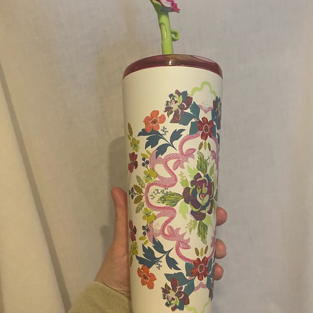 Starbucks Floral Insulated Tumbler with Straw